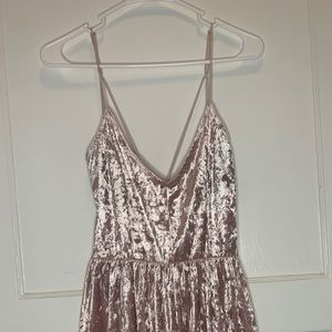 Adorable Blush Crushed Velvet Romper